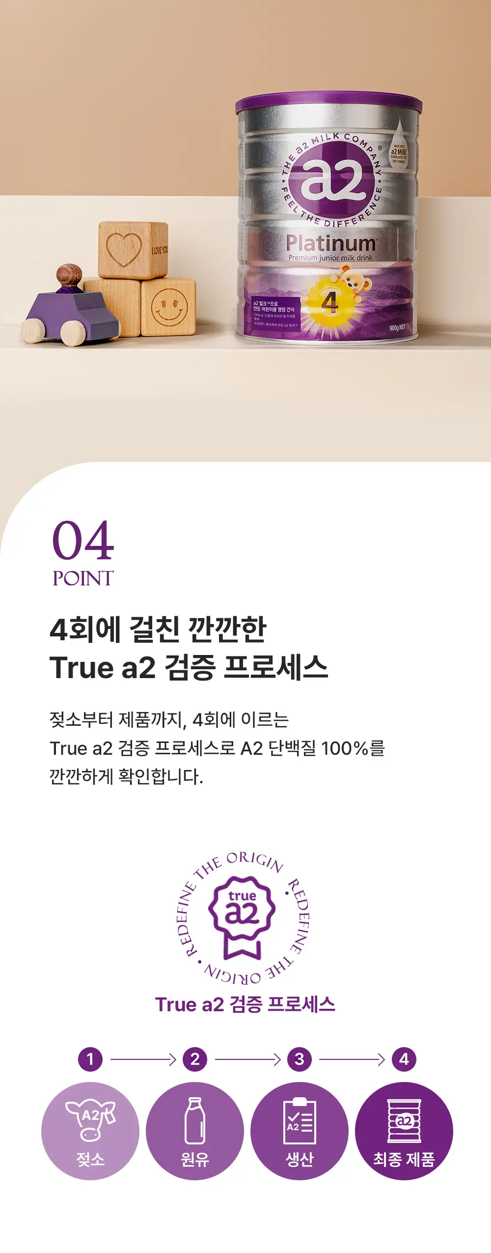 [김태희pick]뉴오리진 a2플래티넘 분유 4단계 900g 6캔 상세페이지 8